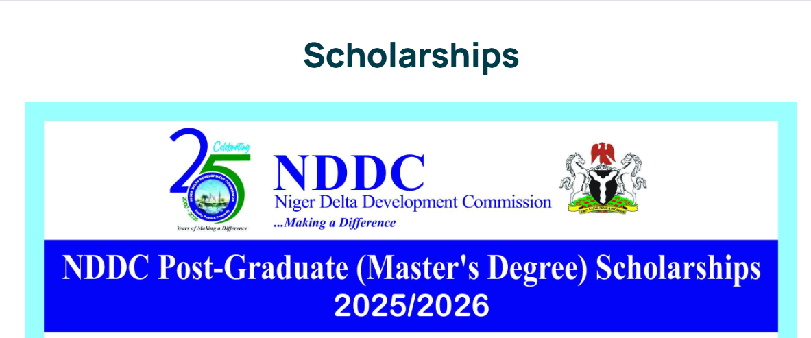 
	NDDC Postgraduate Fully Funded Scholarship 2025 For Nigerians to Study Abroad
