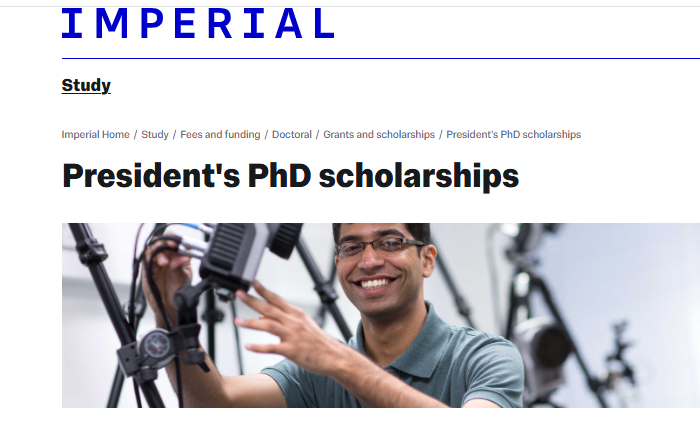 
	2026 Imperial College Fully Funded President Scholarship in UK
