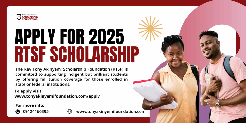 
	RTSF Scholarship for Nigerian Students
