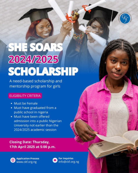 
	Christopher Kolade Foundation SHE Soars Scholarship For Nigerians
