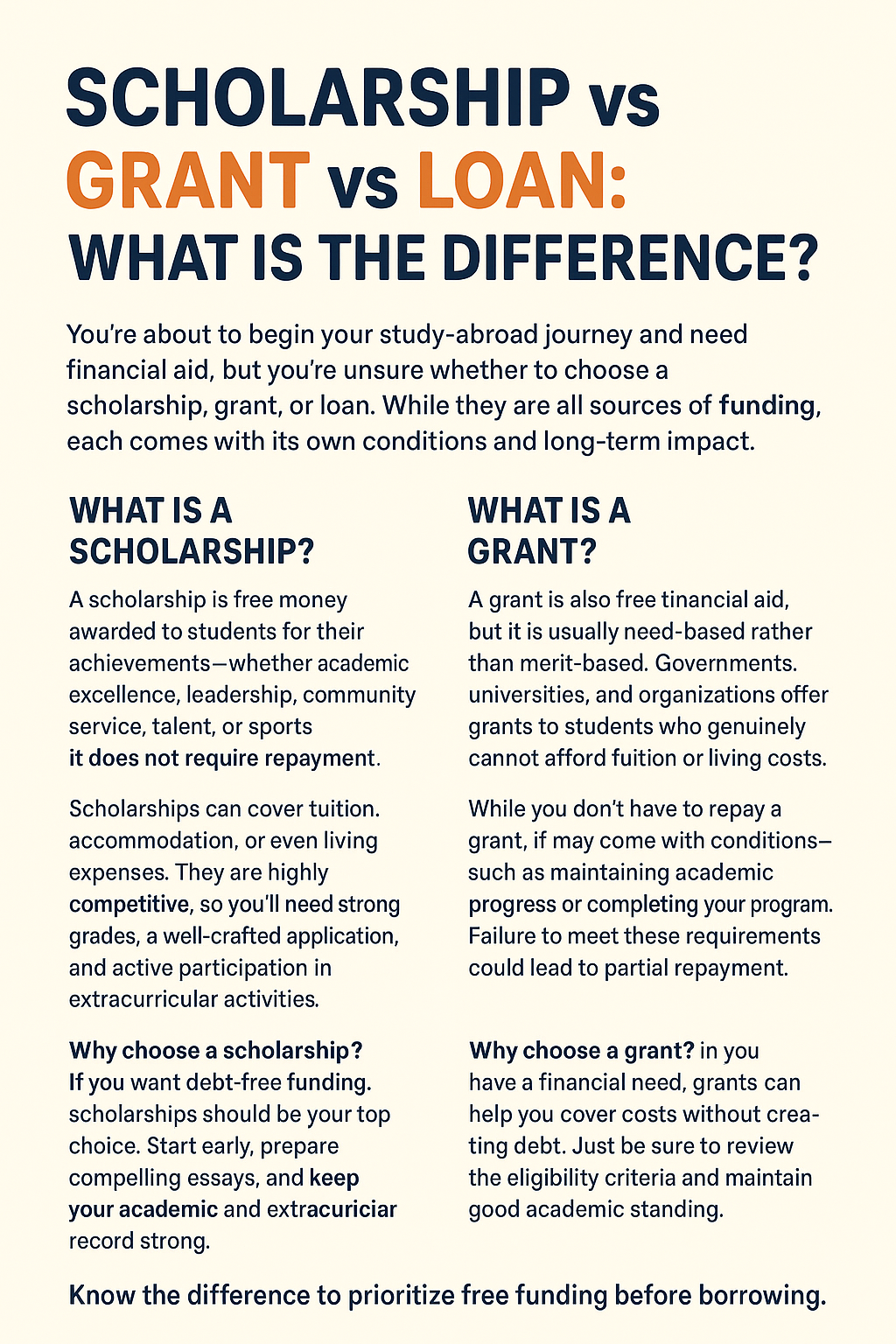  Scholarship vs. Grant vs. Loan – Which Is Right for You?